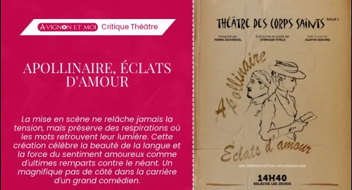 Critique théâtre : Apollinaire, Éclats d’amour