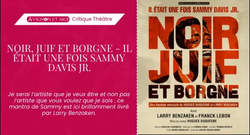 Critique théâtre : Noir, Juif Et Borgne - Il était une fois Sammy Davis Jr.
